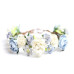 Blue Wedding Head Wreath Flower Crown Ivory Floral Headpiece 